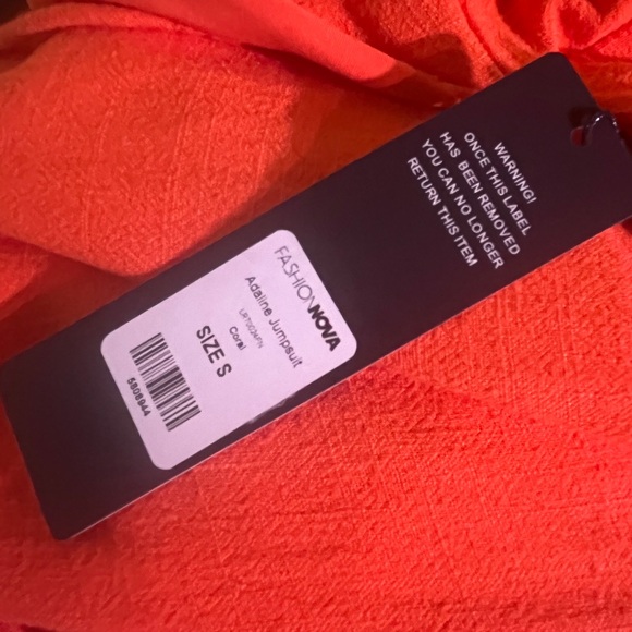 Adaline Jumpsuit – Coral | Fashion Nova | Size Small | NWT - Picture 5 of 9